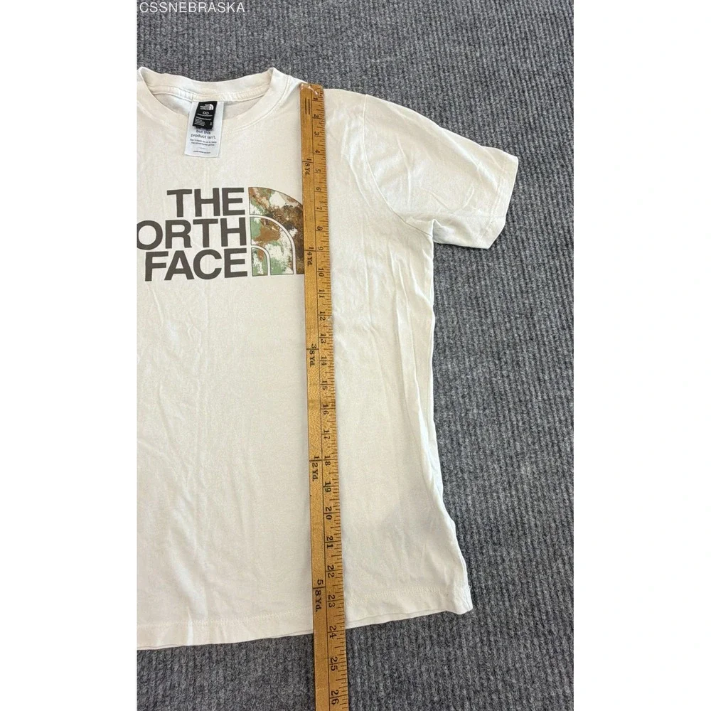 The North Face Cream Shirt Men Camo Half Dome Logo Graphic Tee - Size M